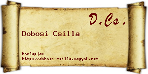 Dobosi Csilla névjegykártya