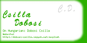 csilla dobosi business card